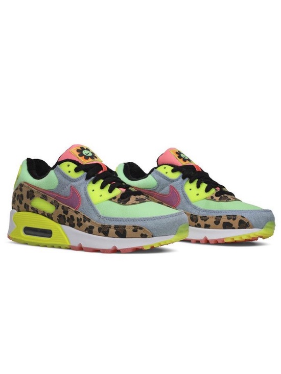 Nike Shoes - Nike Wmns Air Max 90 LX 'Illusion Green' Denim Leopard Sneakers - Size W 9/M 7.5